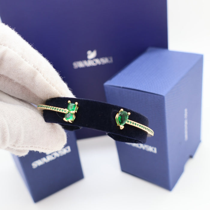 Swarovski Emerald Green Crystal Open Bangle Bracelet - 5572667