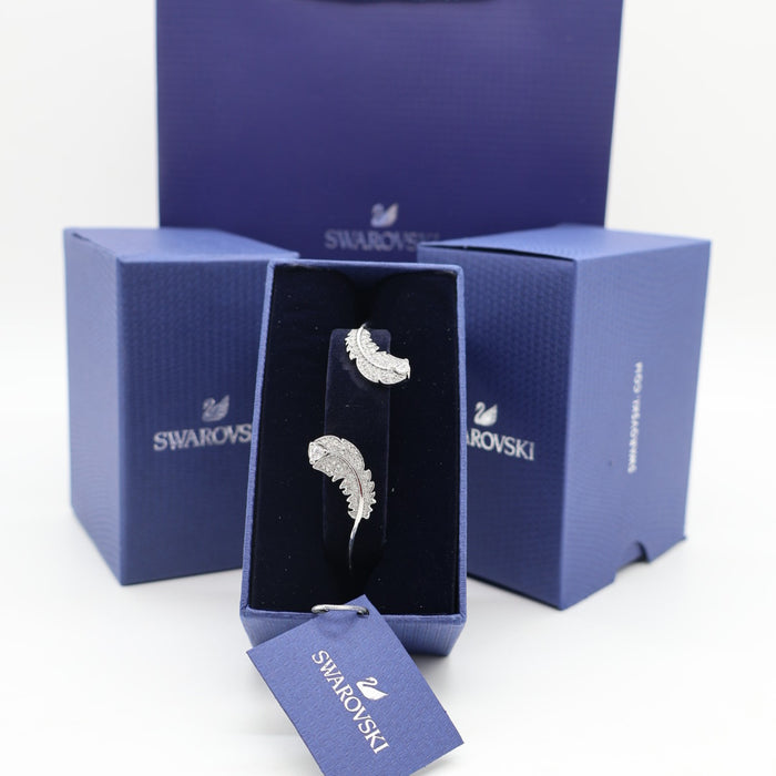 Swarovski Feather Motif Crystal Bracelet – Rhodium Plated - 5482915