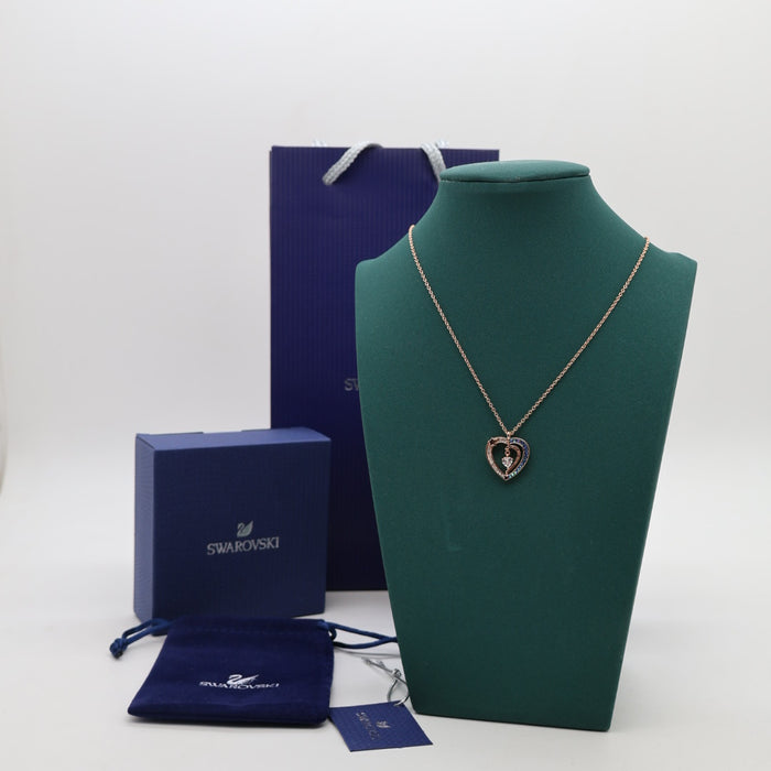 Swarovski Rose Gold-Tone Crystal Heart Pendant Necklace - 5514670