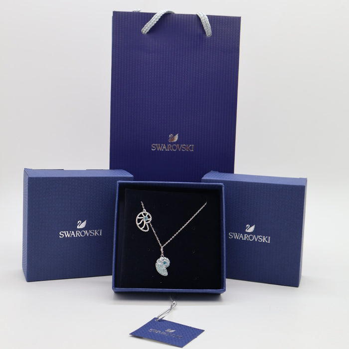 Swarovski Ocean-Inspired Blue Shell Pendant Necklace - 5520669