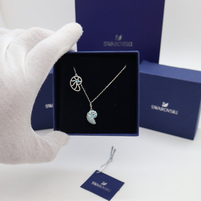 Swarovski Ocean-Inspired Blue Shell Pendant Necklace - 5520669
