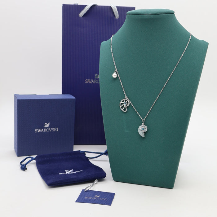 Swarovski Ocean-Inspired Blue Shell Pendant Necklace - 5520669