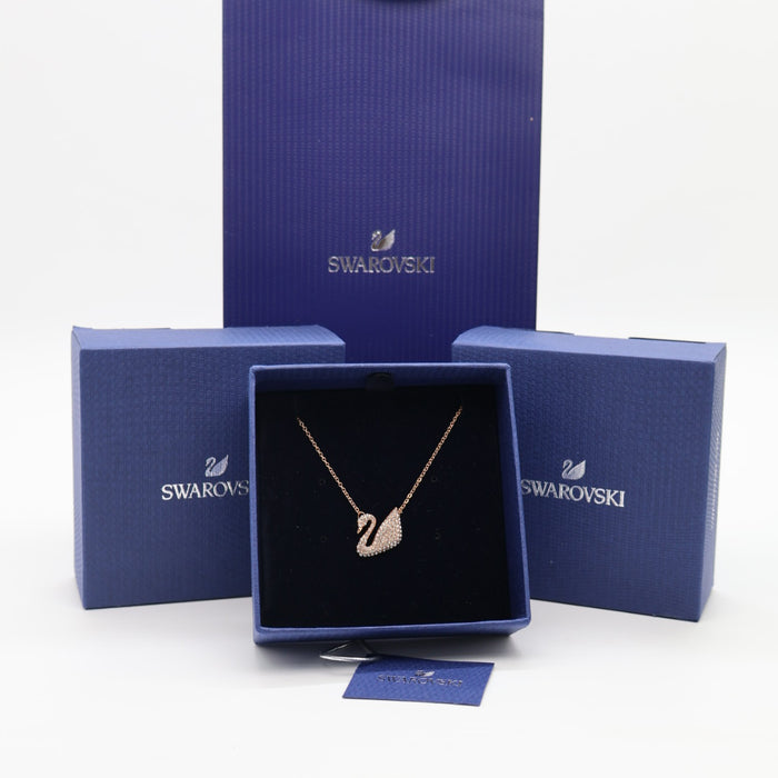 Swarovski Iconic Swan Pendant Necklace in Rose Gold Tone - 5121597