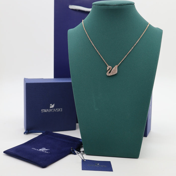 Swarovski Iconic Swan Pendant Necklace in Rose Gold Tone - 5121597