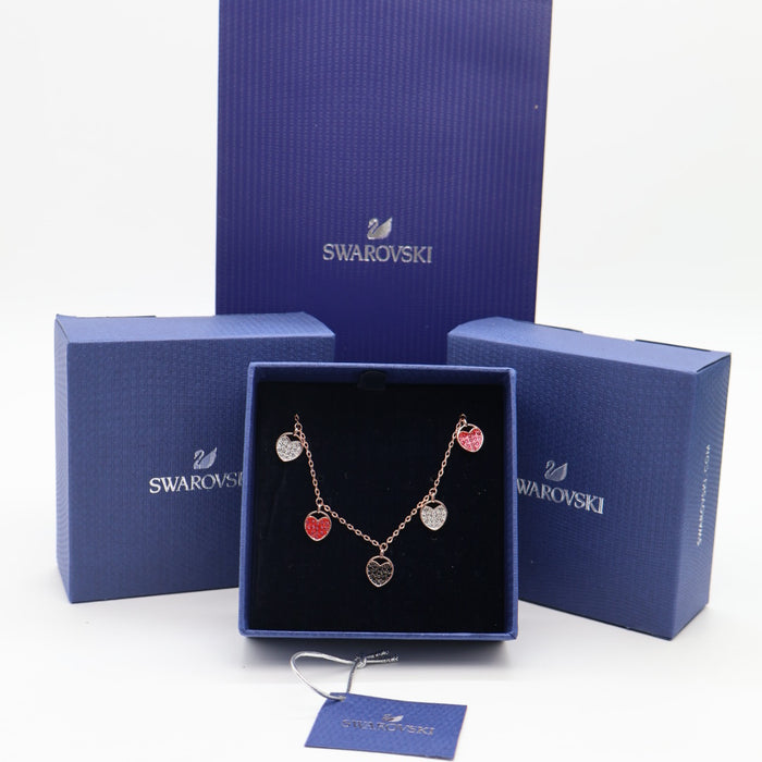 Swarovski Multi-Color Heart Charm Necklace - 5472449