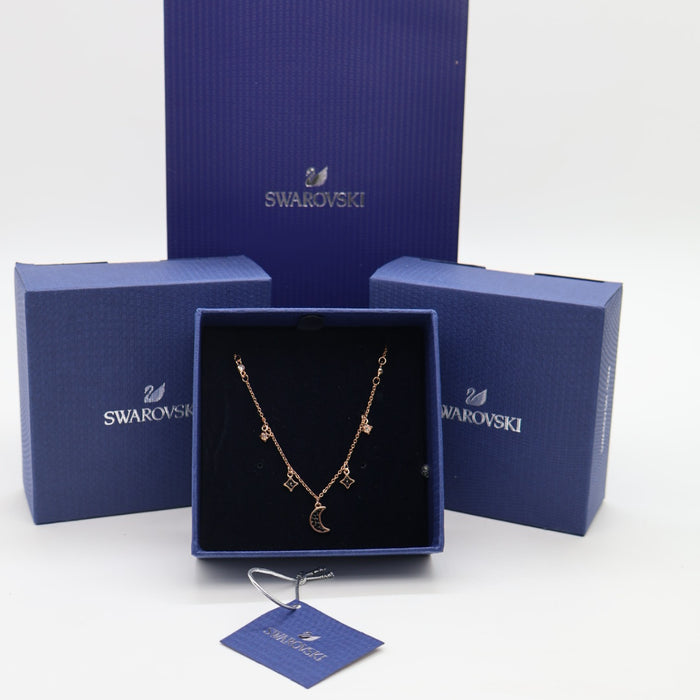 Swarovski Moon & Stars Rose Gold-Tone Necklace - 5429737