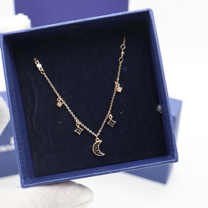 Swarovski Moon & Stars Rose Gold-Tone Necklace - 5429737
