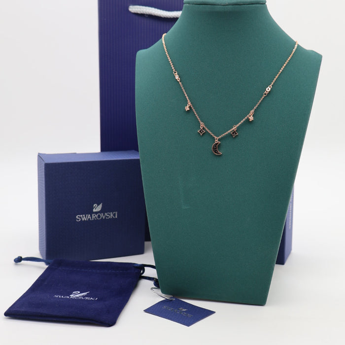 Swarovski Moon & Stars Rose Gold-Tone Necklace - 5429737
