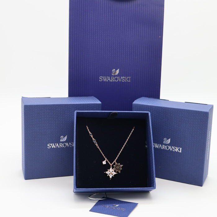 Swarovski Rose Gold Star & Crystal Pendant Necklace - 5511404