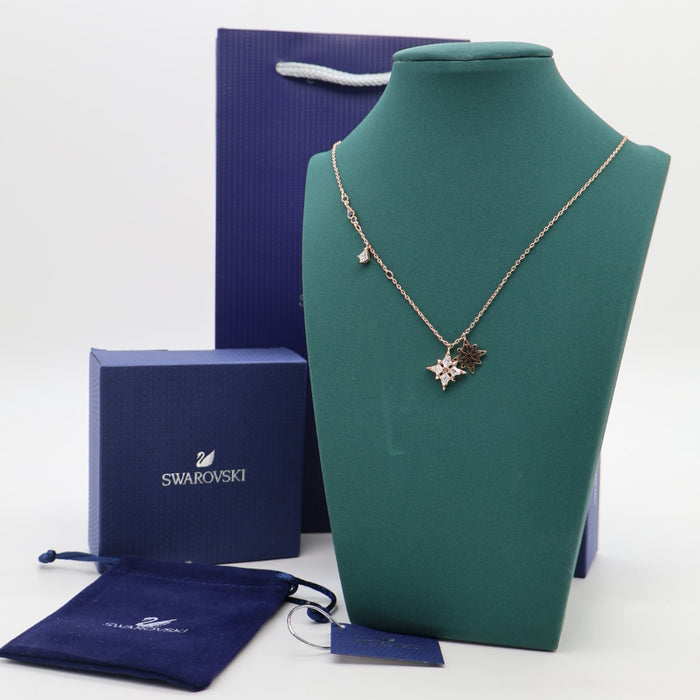 Swarovski Rose Gold Star & Crystal Pendant Necklace - 5511404