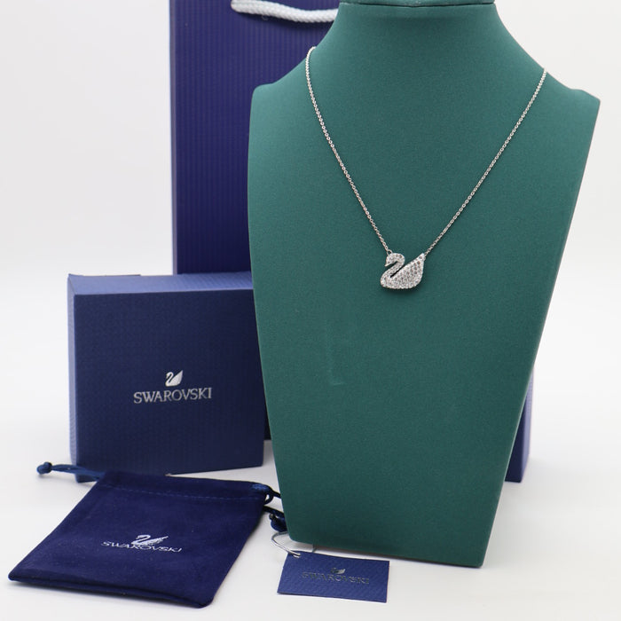 Swarovski Iconic Swan Necklace – White Crystal Pavé, Rhodium Plated - 5007735