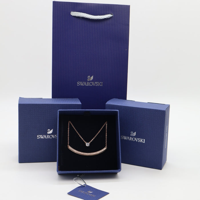Swarovski Dual Layer Rose Gold-Tone Necklace with Crystal Accents - 5225438
