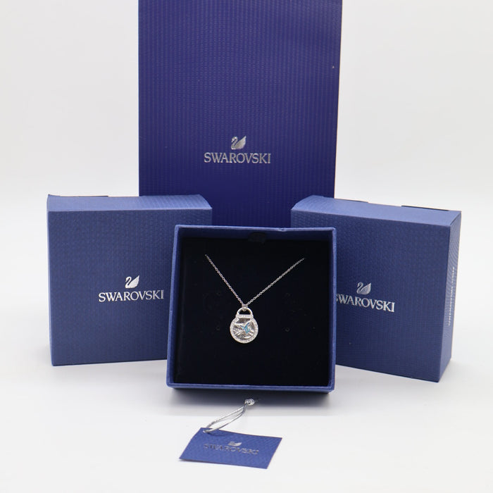 Swarovski Symbolic Padlock Pendant Necklace – Blue Crystal Accents - 5568037