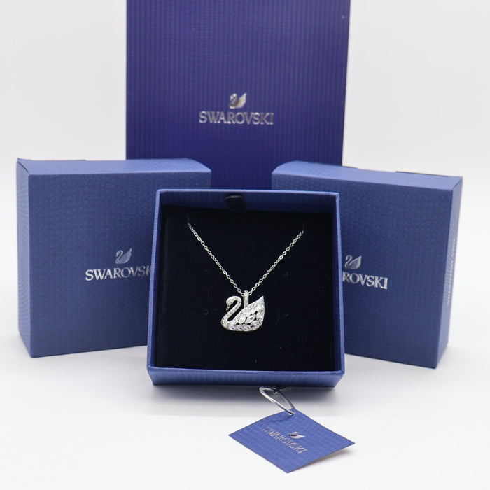Swarovski Iconic Swan Necklace – White Crystal Pendant - 5208071