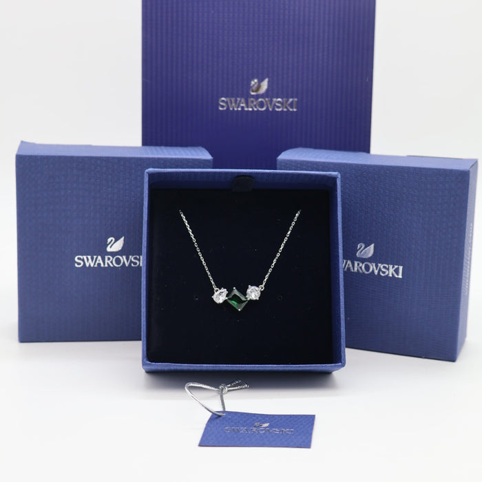 Swarovski Emerald Green & White Crystal Necklace - 5668278