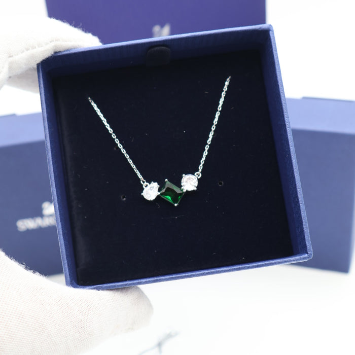 Swarovski Emerald Green & White Crystal Necklace - 5668278