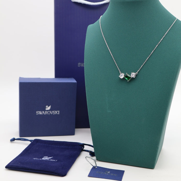 Swarovski Emerald Green & White Crystal Necklace - 5668278