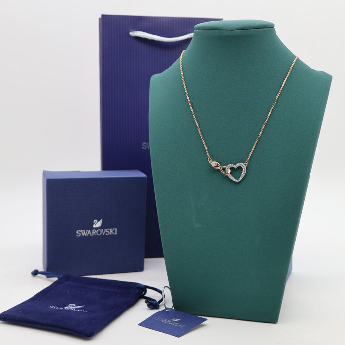 Swarovski Heart & Infinity Necklace – Rose Gold & Crystal - 5518865