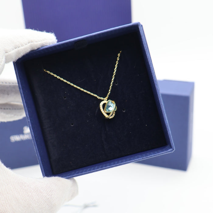 Swarovski Sparkling Blue Crystal Pendant Necklace - 5455037