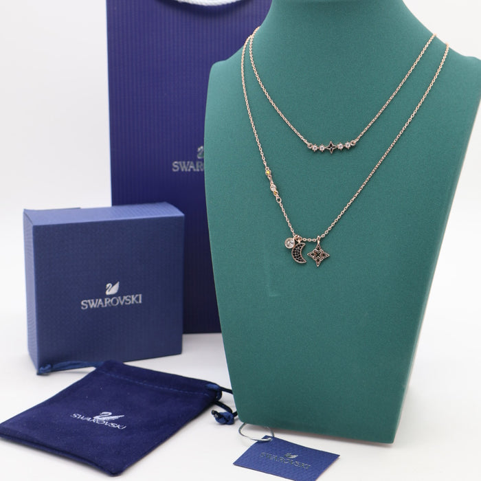 Swarovski Double Layer Moon & Star Necklace - 5273290