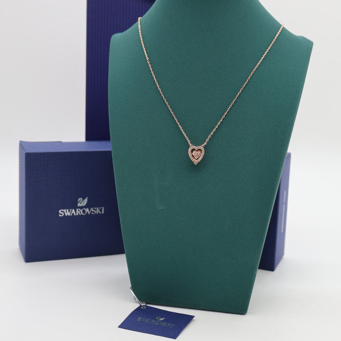Swarovski Double Heart Pendant Necklace – Rose Gold Plated - 5284188