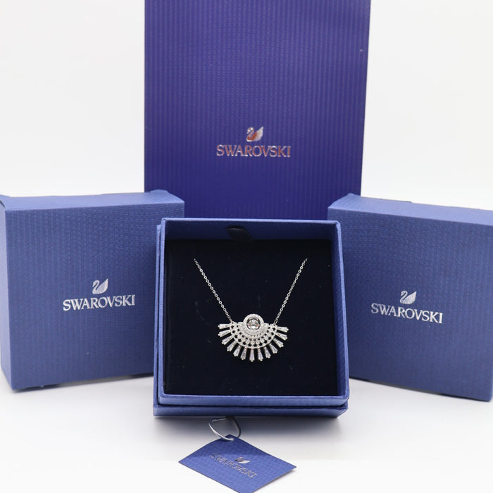 Swarovski Radiant Fan Necklace – Silver Tone - 5573694