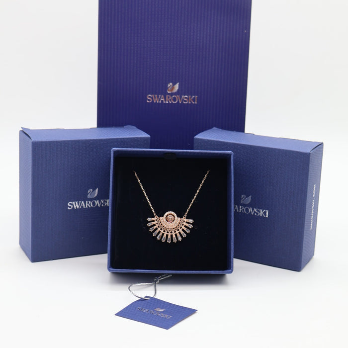 Swarovski Rose Gold Fan Necklace - 5578116