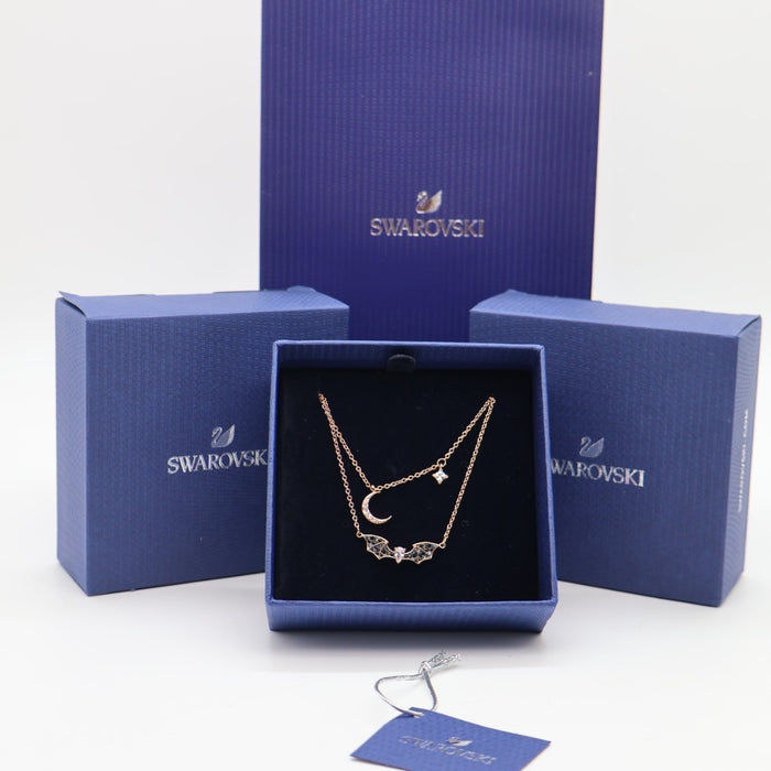 Swarovski Bat & Moon Double Layer Necklace - 5491565