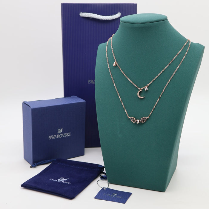 Swarovski Bat & Moon Double Layer Necklace - 5491565