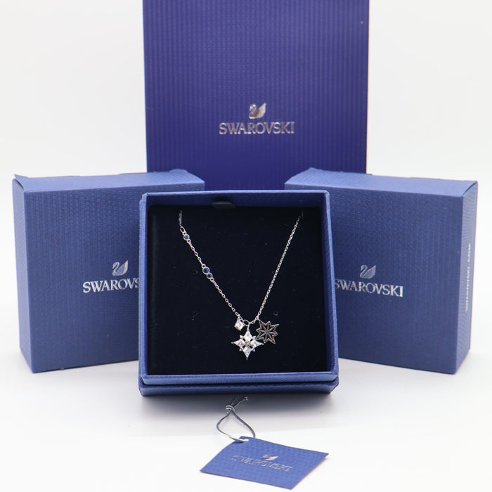 Swarovski Stars Pendant Necklace – Rhodium Plated