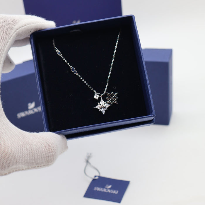 Swarovski Stars Pendant Necklace – Rhodium Plated