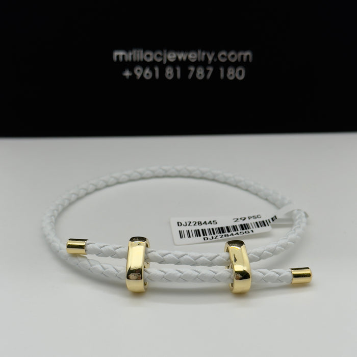 White Leather Bracelet