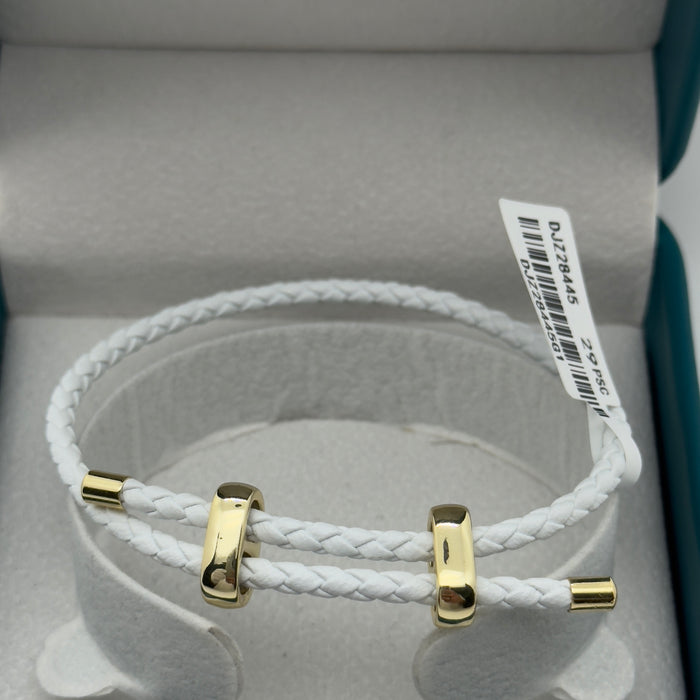 White Leather Bracelet