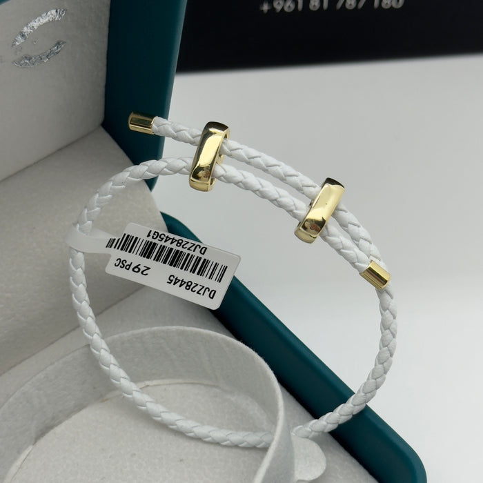 White Leather Bracelet