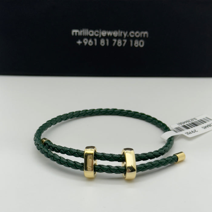 Green Leather Bracelet