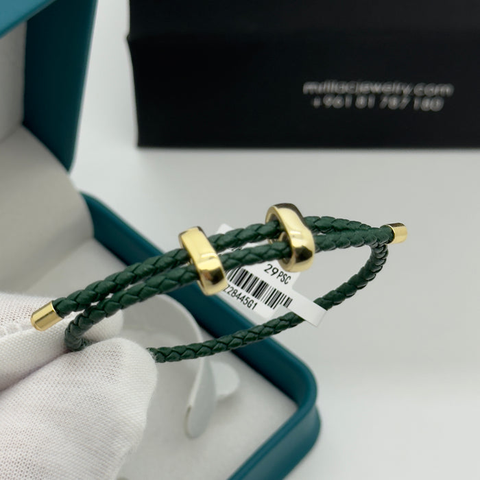 Green Leather Bracelet