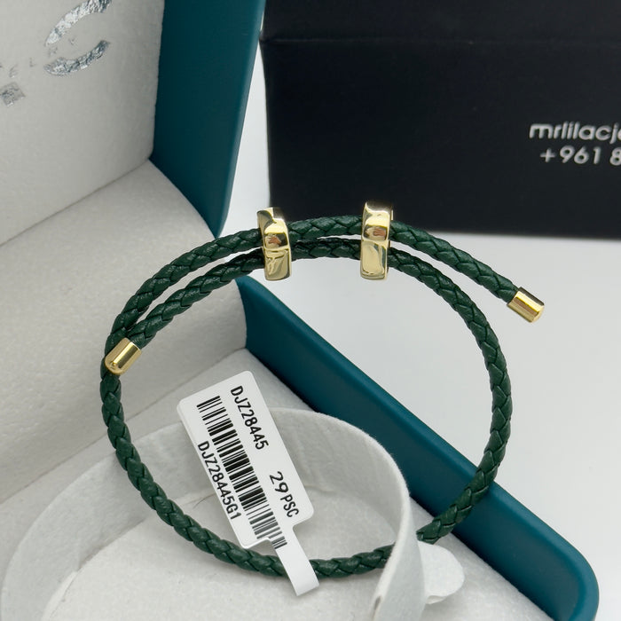 Green Leather Bracelet