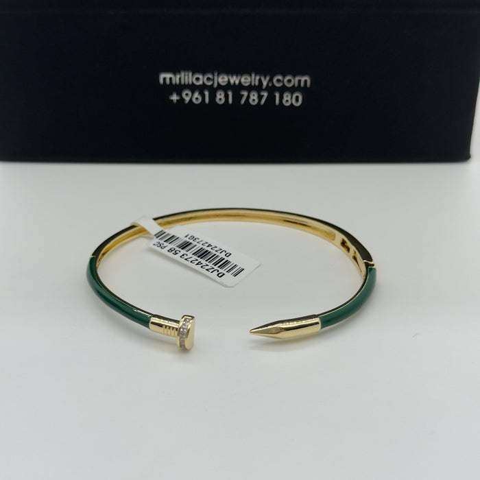 Green Stainless Gold Nail head