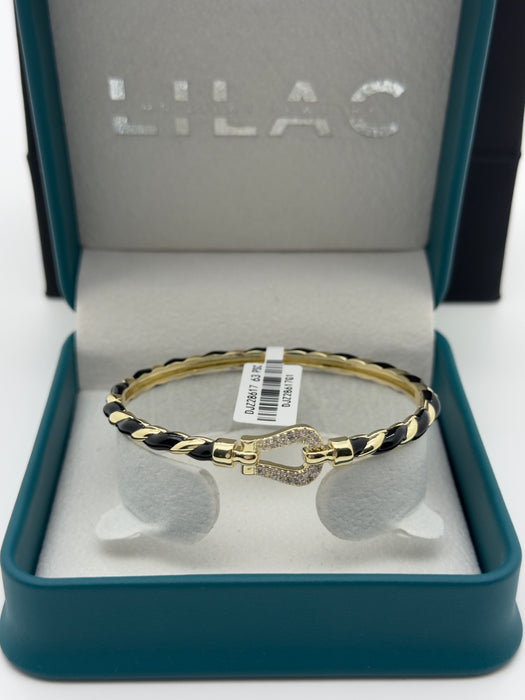 Gold & Black Stainless Bangle