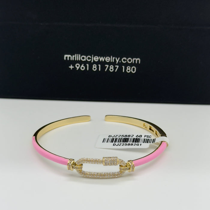 Pink&Gold Stainless Bangle