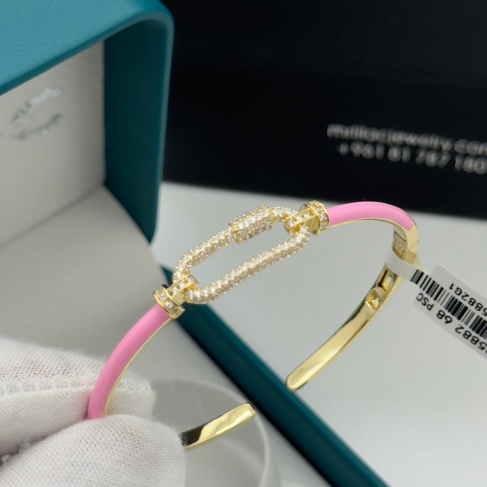 Pink&Gold Stainless Bangle