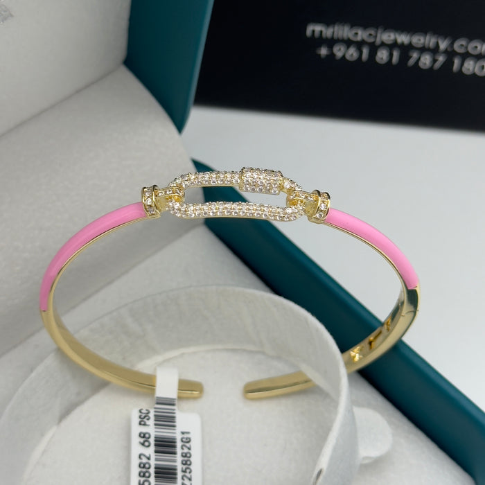 Pink&Gold Stainless Bangle