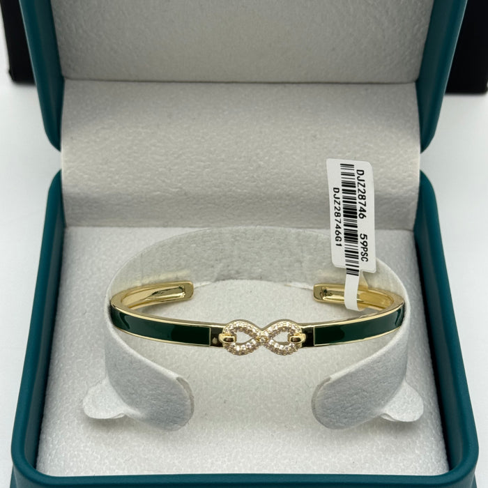Gold & Green Stainless Bangle