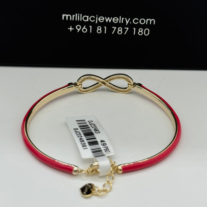 Gold Stainless Steel Infinity Bracelet - Multi Color