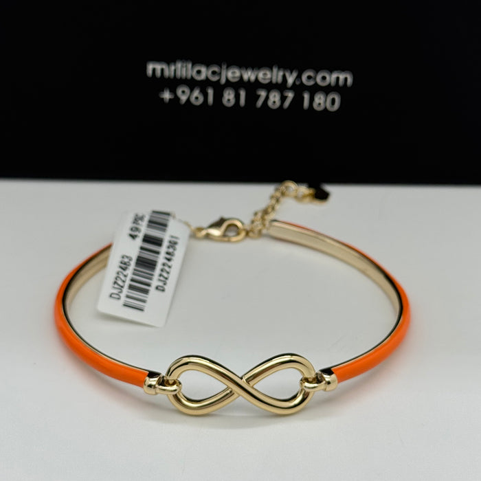 Gold Stainless Steel Infinity Bracelet - Multi Color