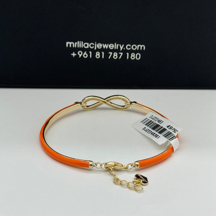 Gold Stainless Steel Infinity Bracelet - Multi Color