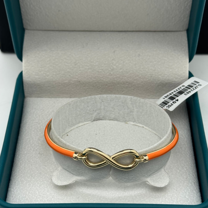 Gold Stainless Steel Infinity Bracelet - Multi Color