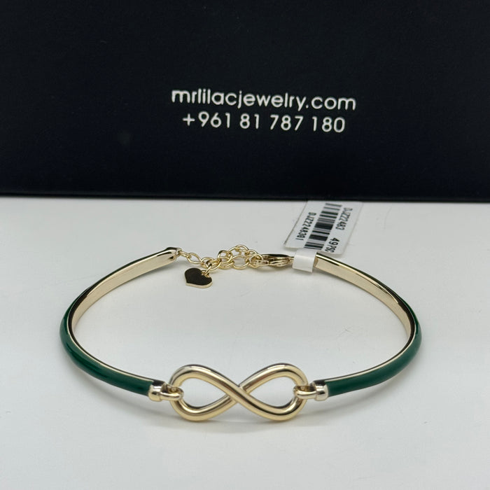 Gold Stainless Steel Infinity Bracelet - Multi Color