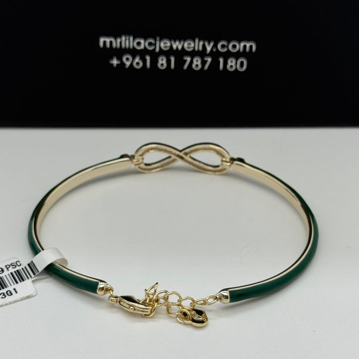 Gold Stainless Steel Infinity Bracelet - Multi Color