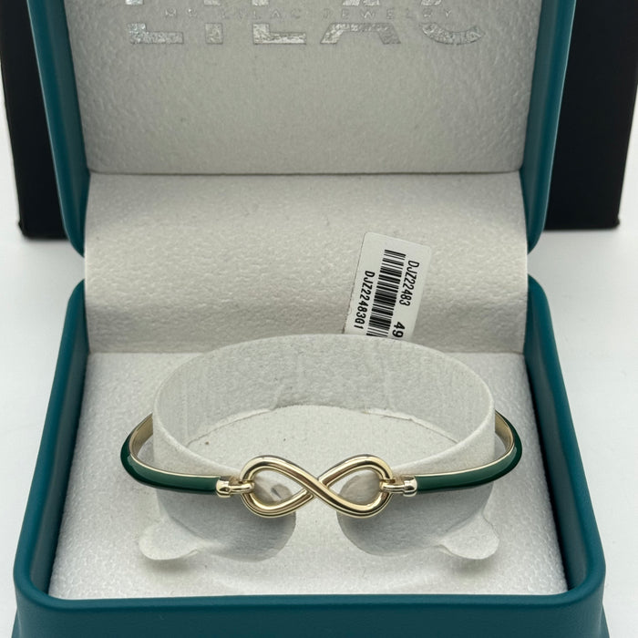 Gold Stainless Steel Infinity Bracelet - Multi Color
